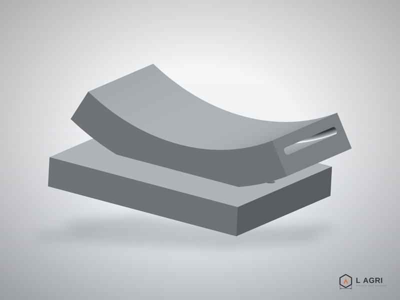 Collier de capteur sur barre ronde, pièce sur mesure imprimée en 3D par L AGRI