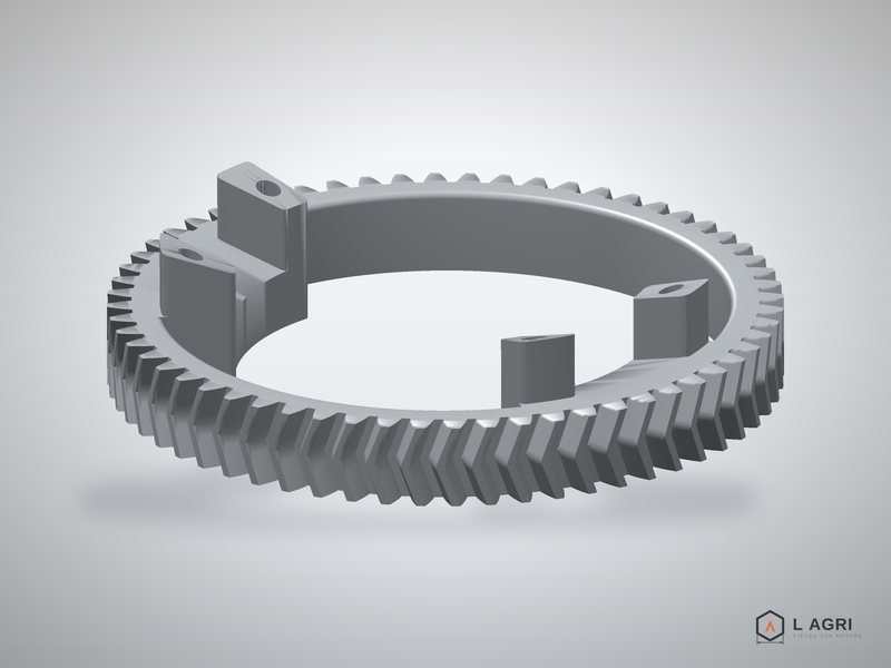 Couronne dentée d'autoguidage, pièce sur mesure imprimée en 3D par L AGRI