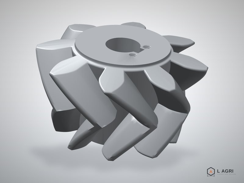 Pignon conique de direction, pièce sur mesure imprimée en 3D par L AGRI
